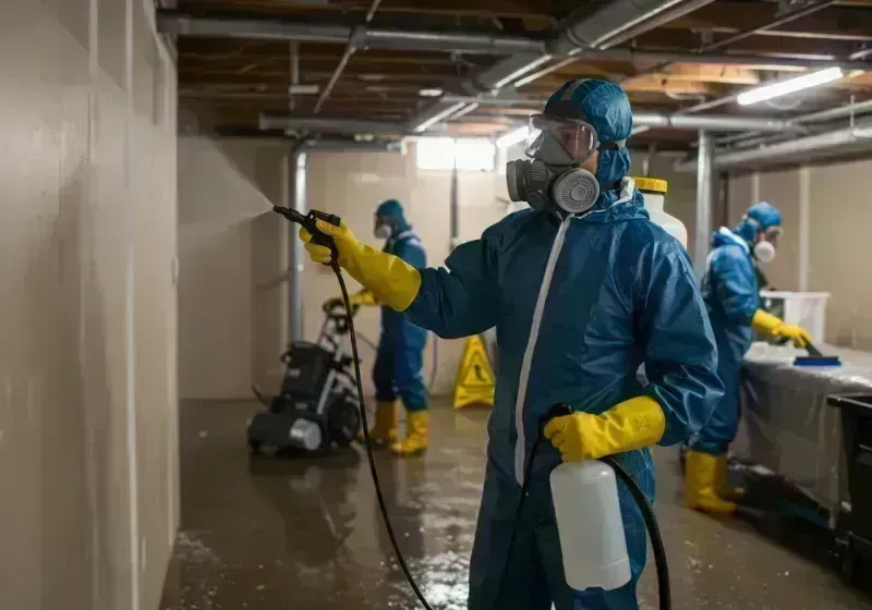 Basement Sanitization and Antimicrobial Treatment process in Redlands, CO